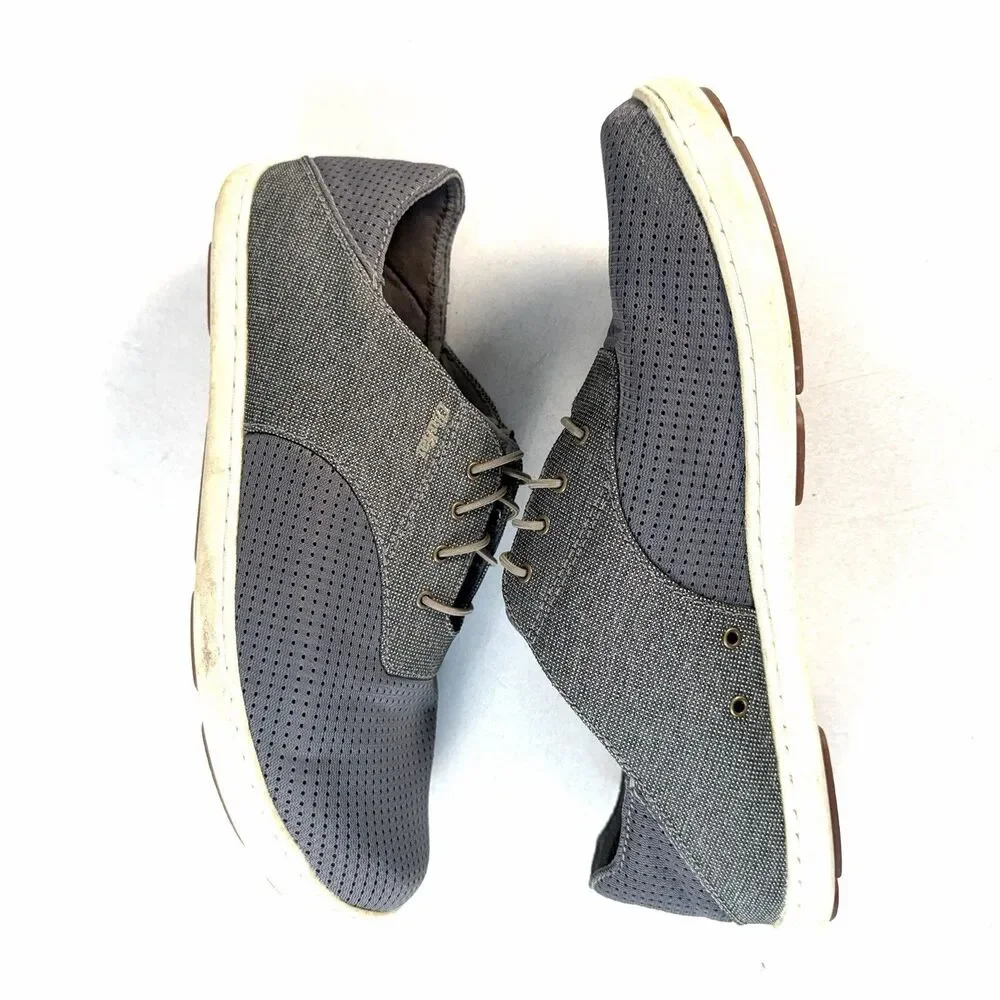 Olukai Men's Nohea Moku Boat Shoes Mens 10 Charcoal Gray 10283-2610 Slip On
